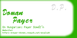 doman payer business card
